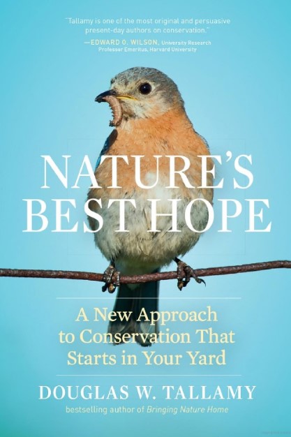 Image of Nature's Best Hope Cover (sky blue background with robin perched on twig, and white text font.)